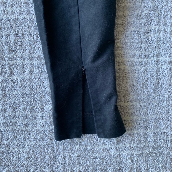 Mango Black Leather Trim Cigarette Pants - Picture 6 of 7